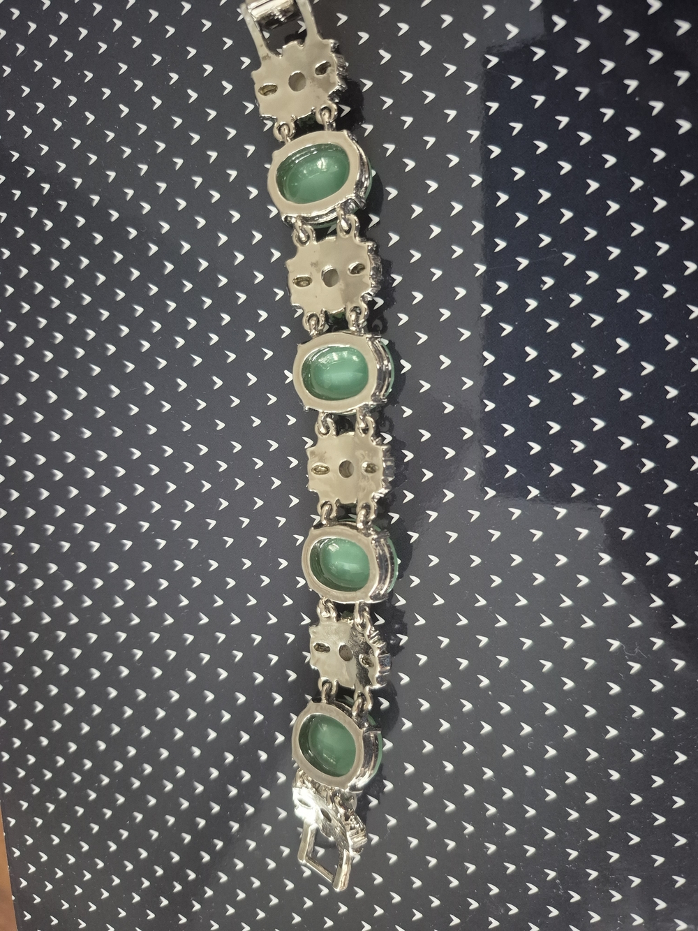 Lia Sophia Mint Green Stone, Pearl & Clear Crystal Bracelet - Picture 3 of 5